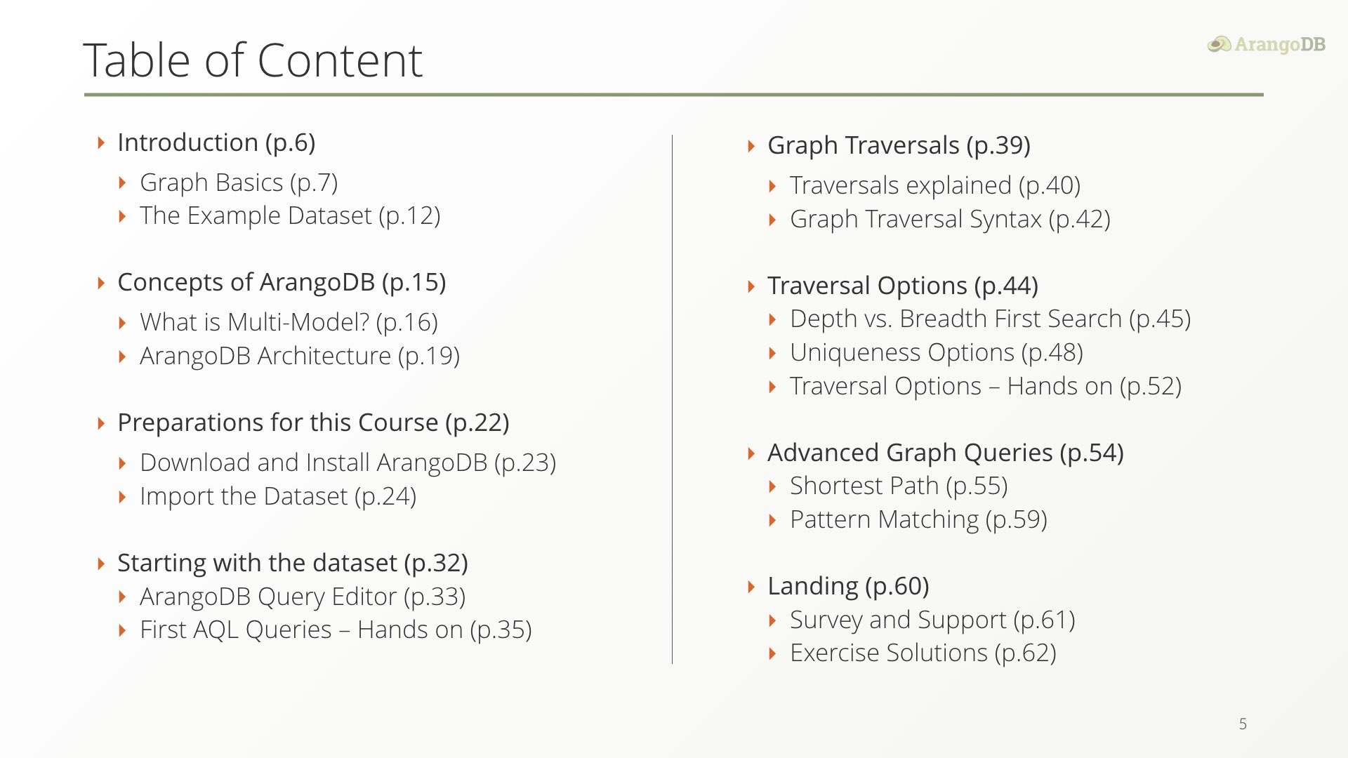 to and from graph in arangodb