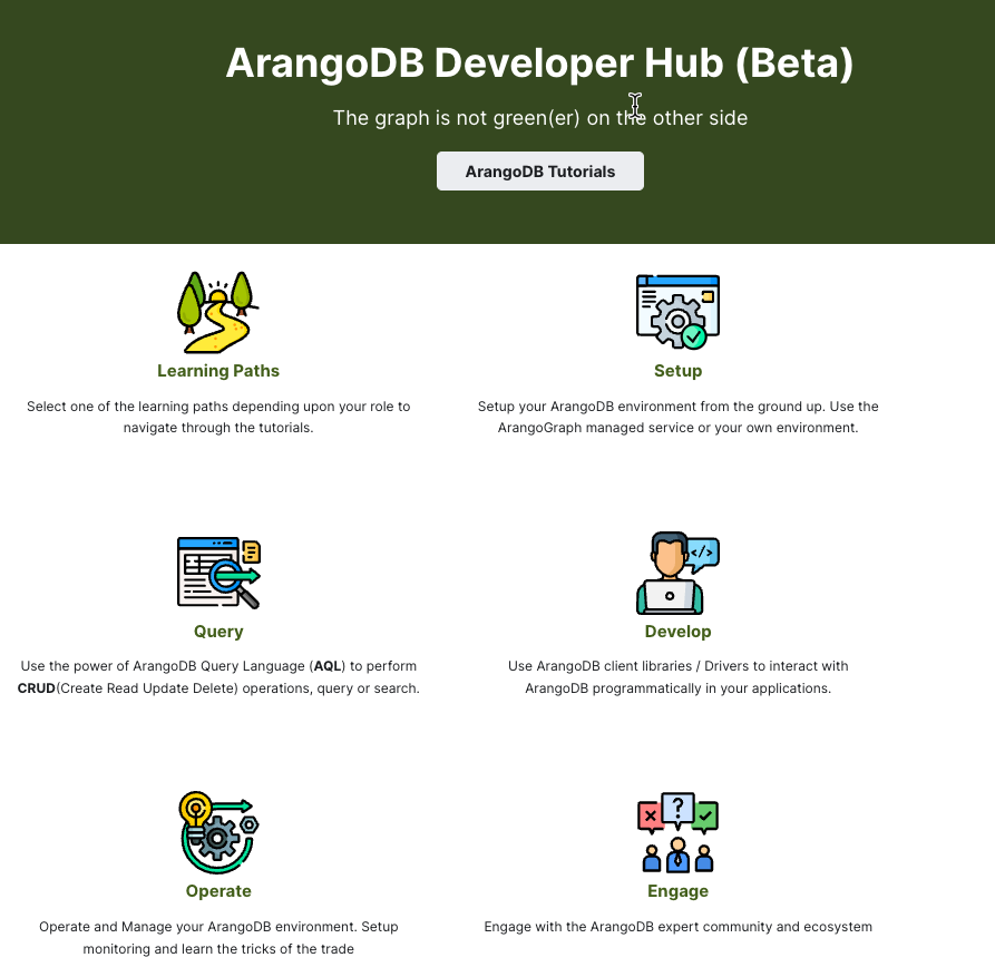 ArangoDB developer hub