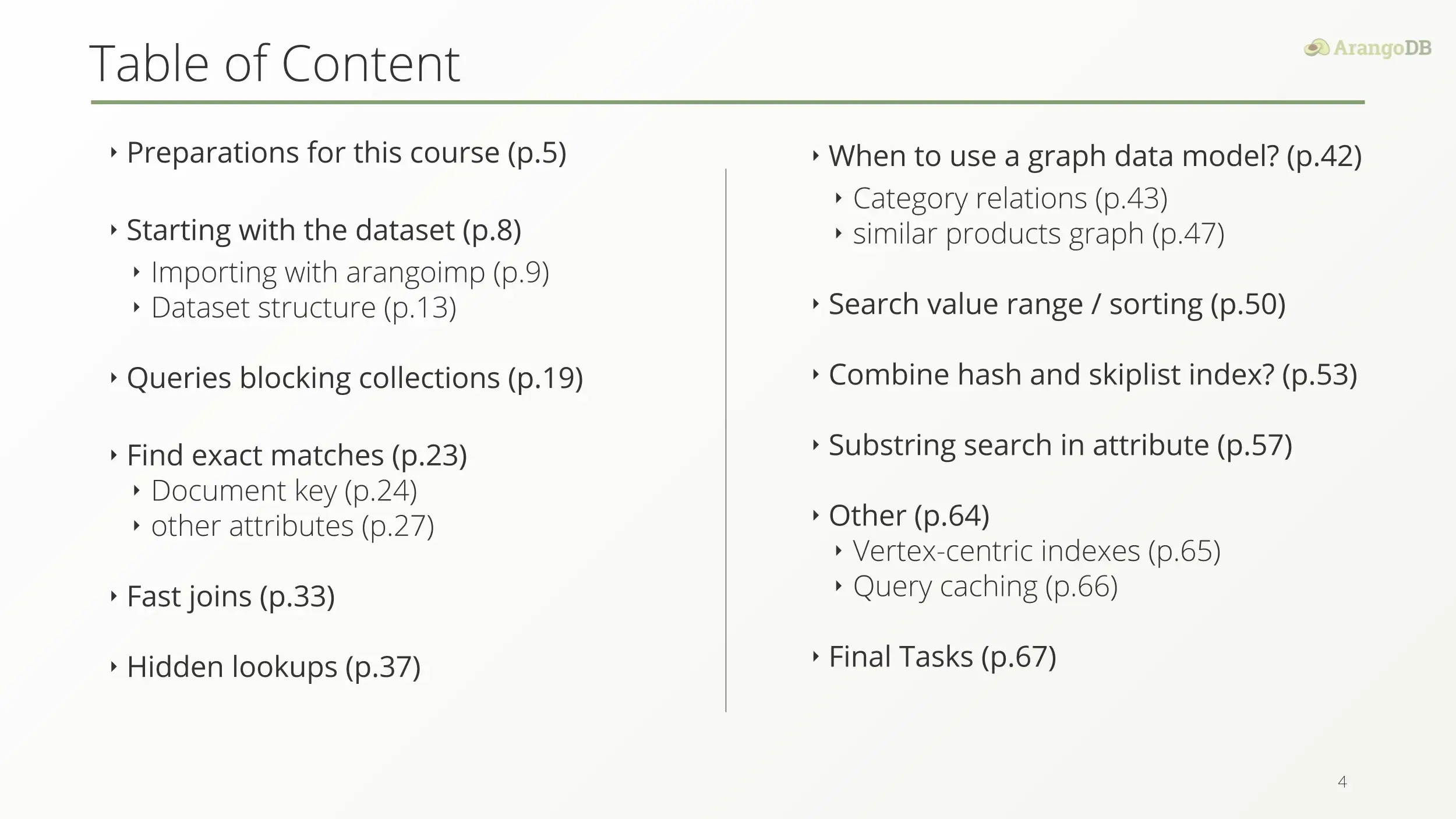 ArangoDB PerformanceCourse 4